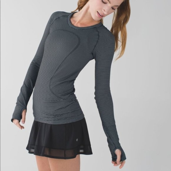 lululemon athletica Tops - Lululemon Tempo Stripe Swiftly Tech Long Sleeve 12